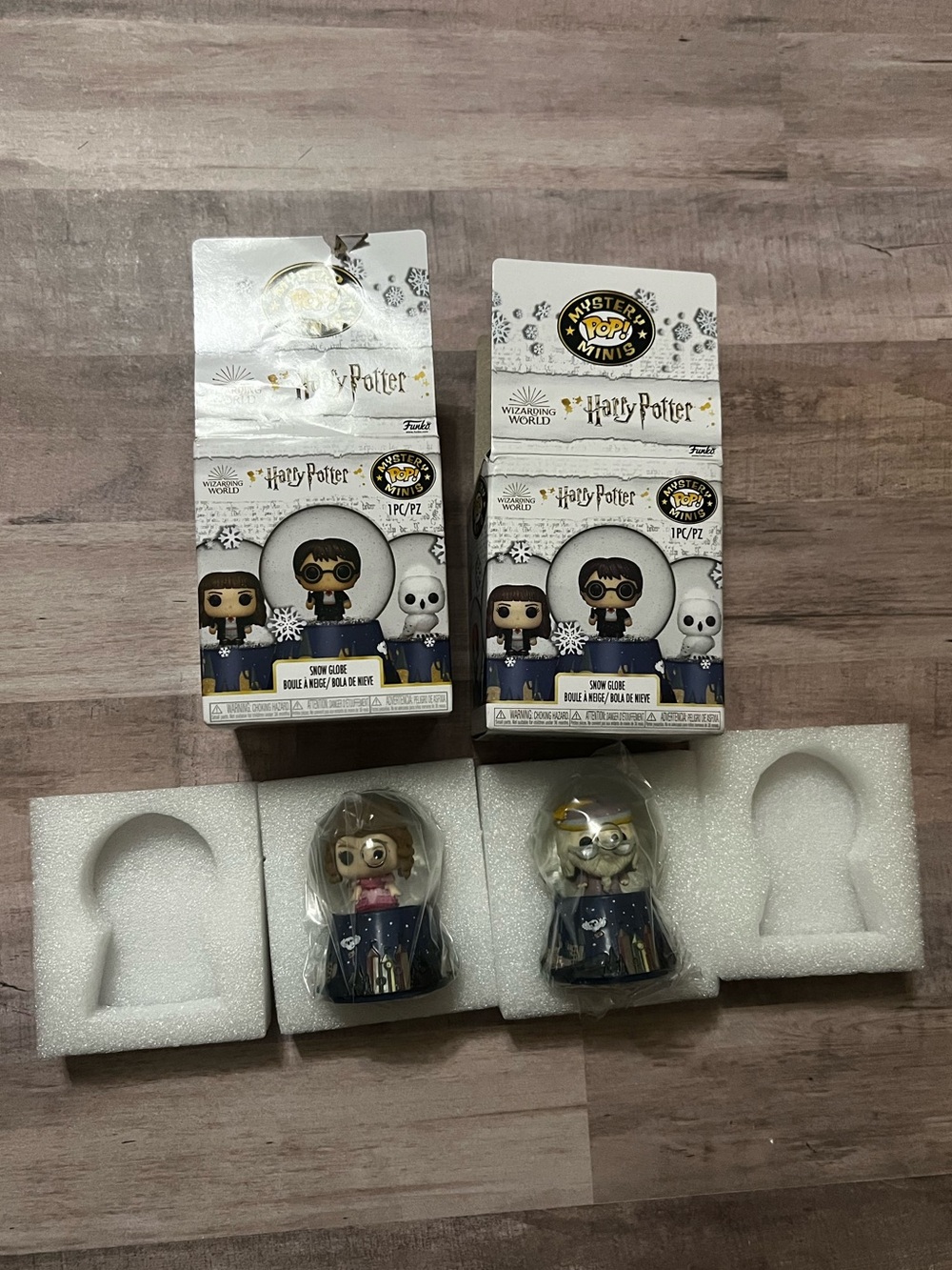 Harry Potter Funko Pop Mystery Minis Snow Globes Dumbledore & Hermione